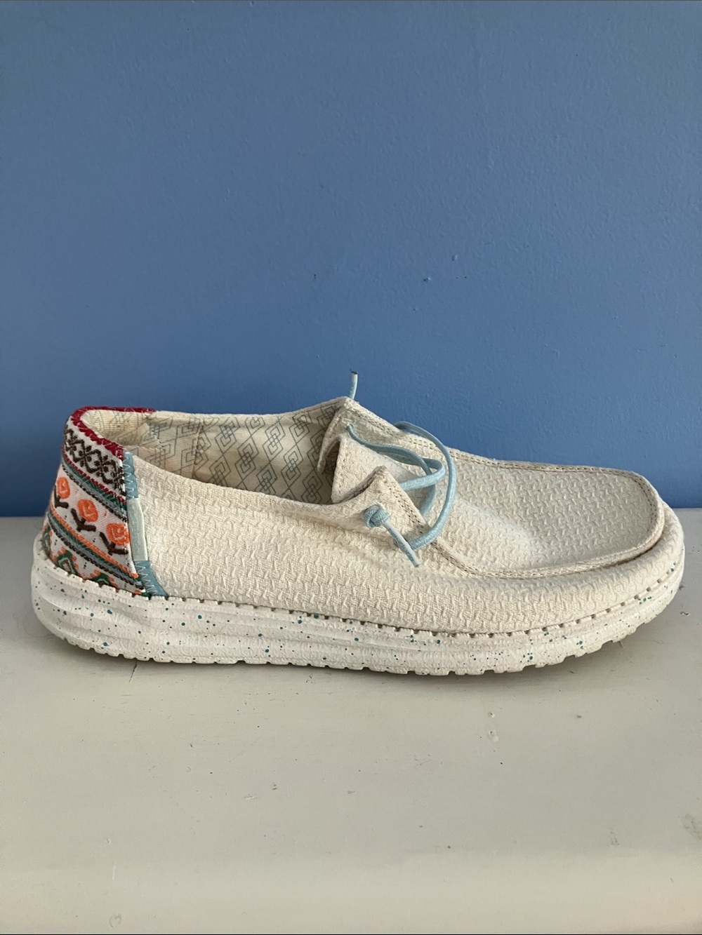Hey Dude - Women’s Wendy White Aztec Shoes - 8 - Picture 9 of 10